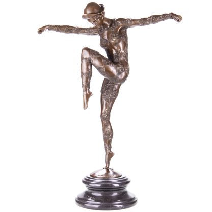 Art Deco Bronzefigur Tänzerin 70x52x24cm