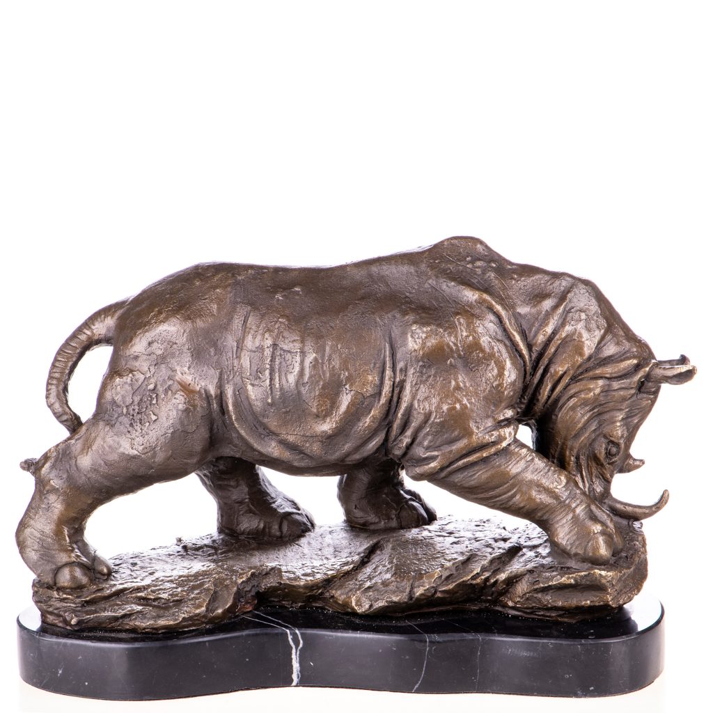 Bronzefigur Nashorn 22x32x16cm Bronzefigur Nashorn 22x32x16cm