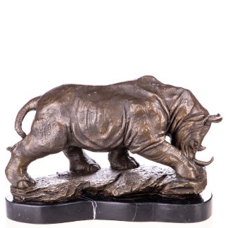Bronzefigur Nashorn 22x32x16cm