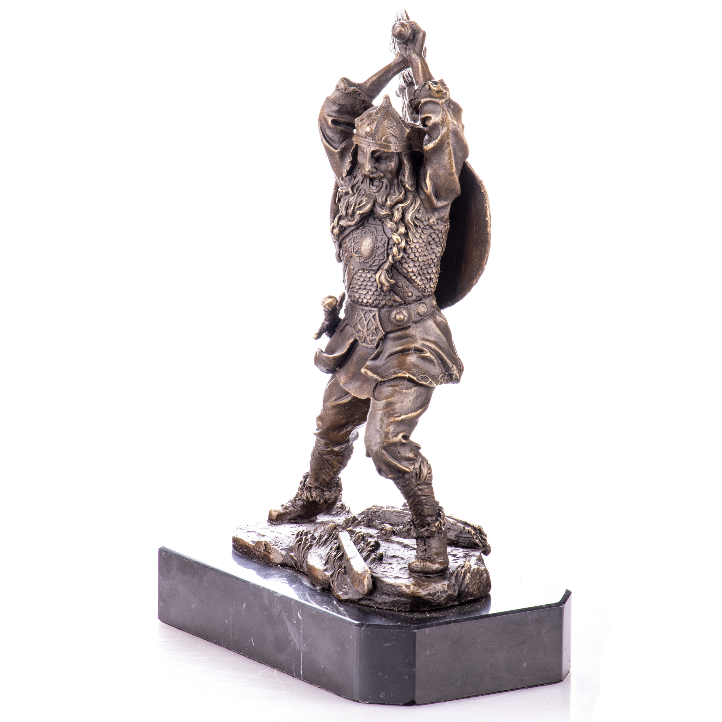 Bronzefigur Wikinger mit Streitaxt 26x17x10cm4 Bronzefigur Helden Wikinger mit Streitaxt 26x17x10cm – Bild 4