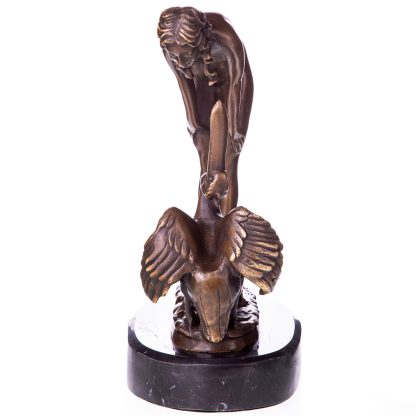 Art Deco Bronze Figur Frau mit Pelikan 24x16x9cm – Bild 3