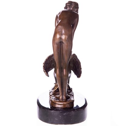 Art Deco Bronze Figur Frau mit Pelikan 24x16x9cm – Bild 4