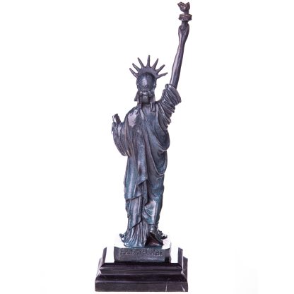 Bronzefigur Freiheitsstatue mit grüner Patina 32x12x10cm (Kopie) – Bild 3