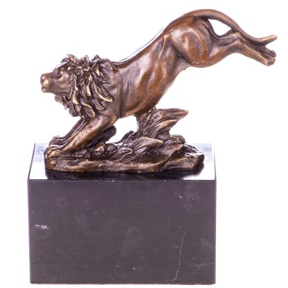 Bronze-Figur-Loewe-17x16x7cm
