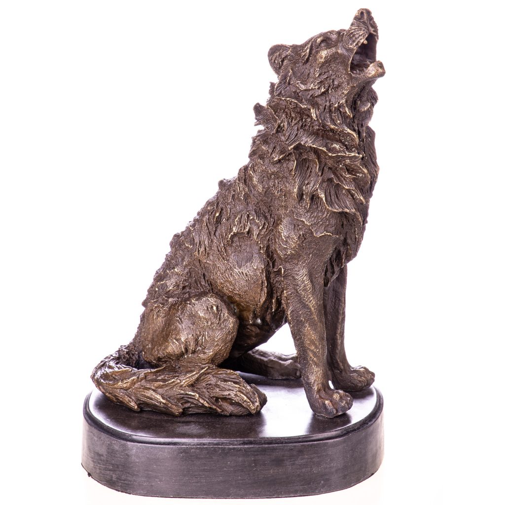 Bronze Figur Wolf 32x20x16cm