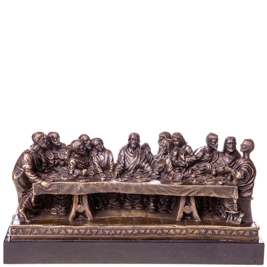 Bronzefigur Das letzte Abendmahl 17x34x14cm