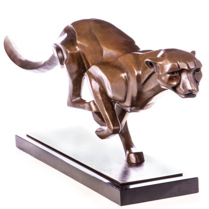 Bronzefigur Panther 28x90x15cm – Bild 3