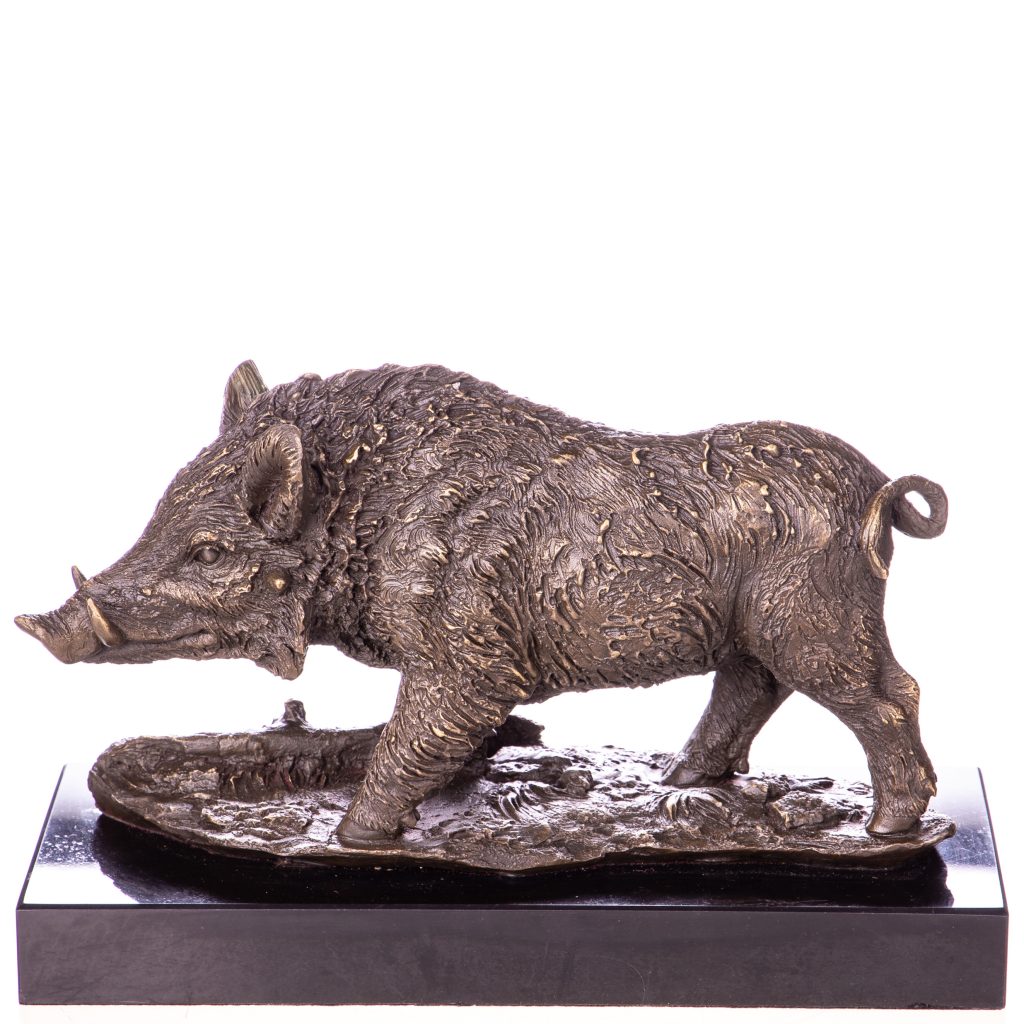 Bronzefigur Wildschwein 19x28x11cm Bronzefigur Wildschwein 19x28x11cm