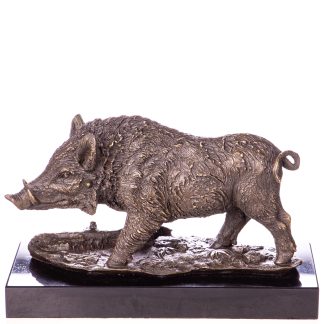 Bronzefigur Wildschwein 19x28x11cm