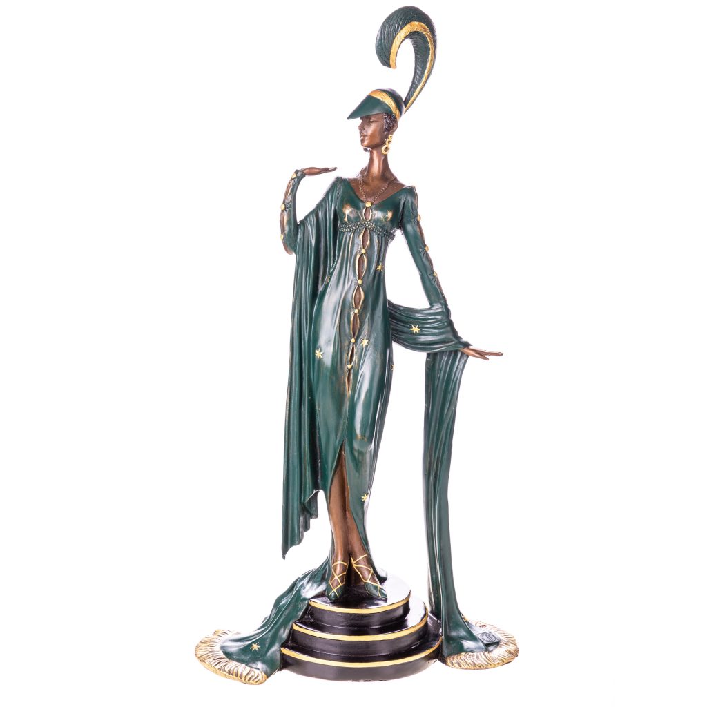 Farbige-Art-Deco-Bronzefigur-Frau-44x22x11cm