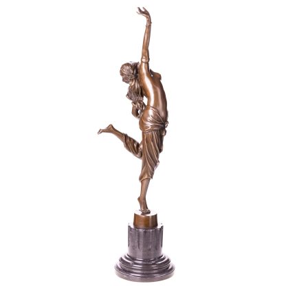 Art Deco Bronzefigur Tänzerin 65x19x17cm – Bild 4