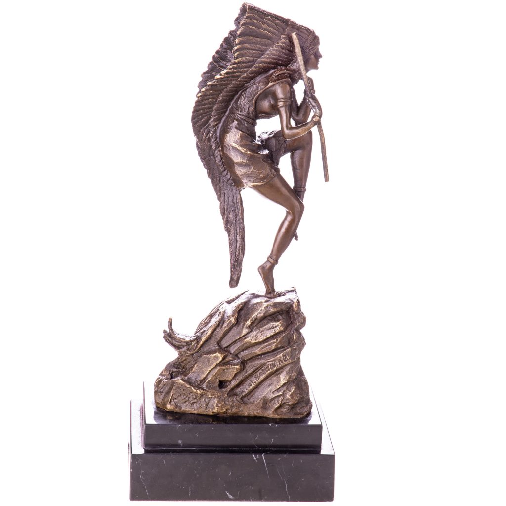 Bronze Figur Western Indianerin 40x16x12cm Bronze Figur Western Indianerin 40x16x12cm