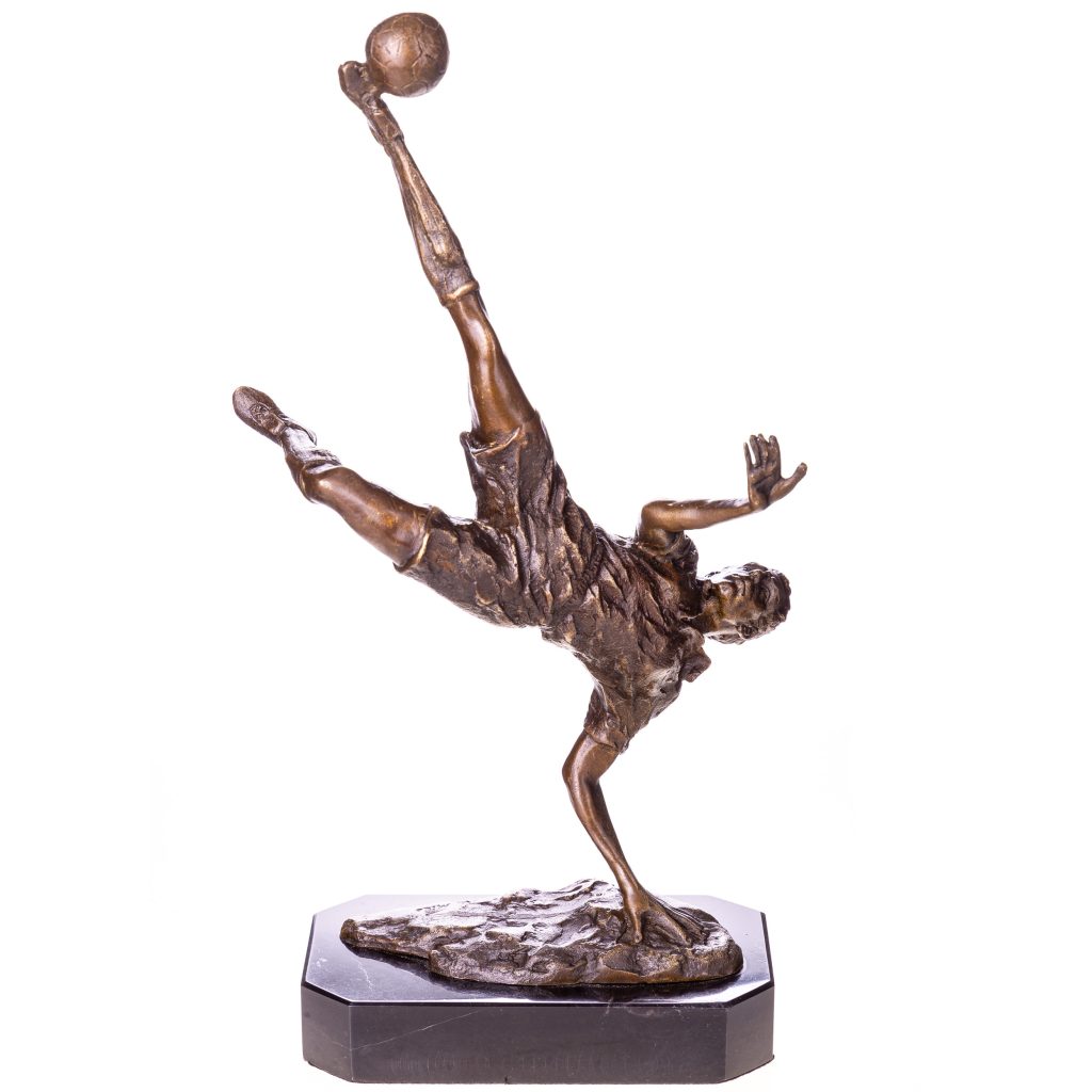Bronzefigur-Fussballer-34x18x11cm