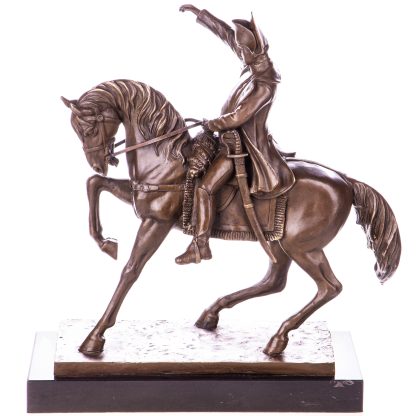 Bronzefigur Kaiser Napoleon auf Pferd 36x33x14cm
