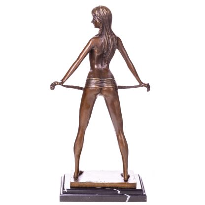 Erotische Bronzefigur weiblicher Akt 49x25x14cm – Bild 3