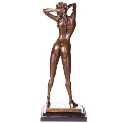 Erotische Bronzefigur weiblicher Akt 50x20x14cm2