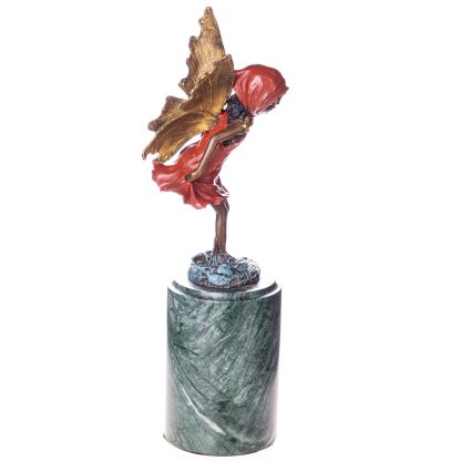 Farbige Bronzefigur Elfe 31x9x9cm – Bild 3