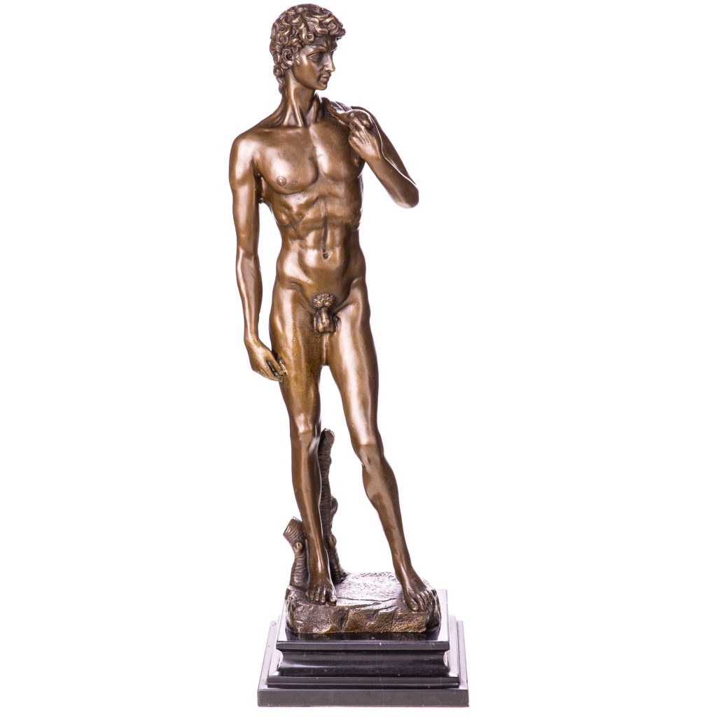 Mythologische Bronzefigur David 44x14x14cm