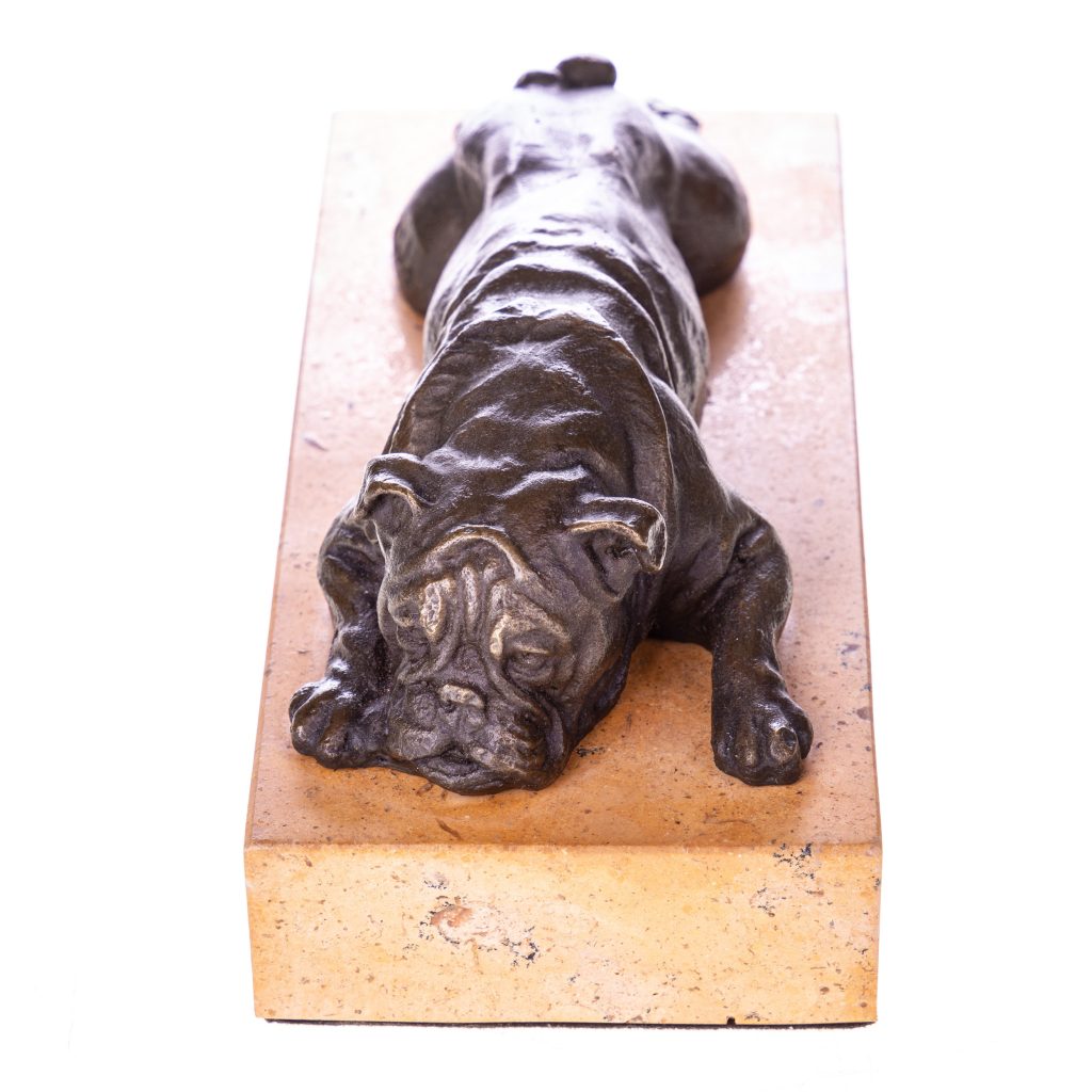 Bronzefigur Bulldogge 7x18x8cm Bronzefigur-Bulldogge-7x18x8cm