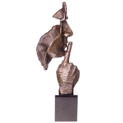 Moderne Bronzefigur Gesicht 48x16x16cm2