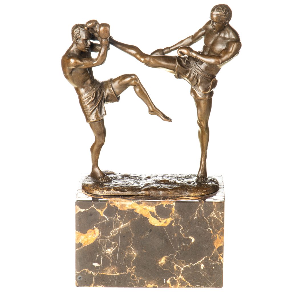 Bronzefigur Kickboxer 25x16x8cm Bronzefigur Kickboxer 25x16x8cm