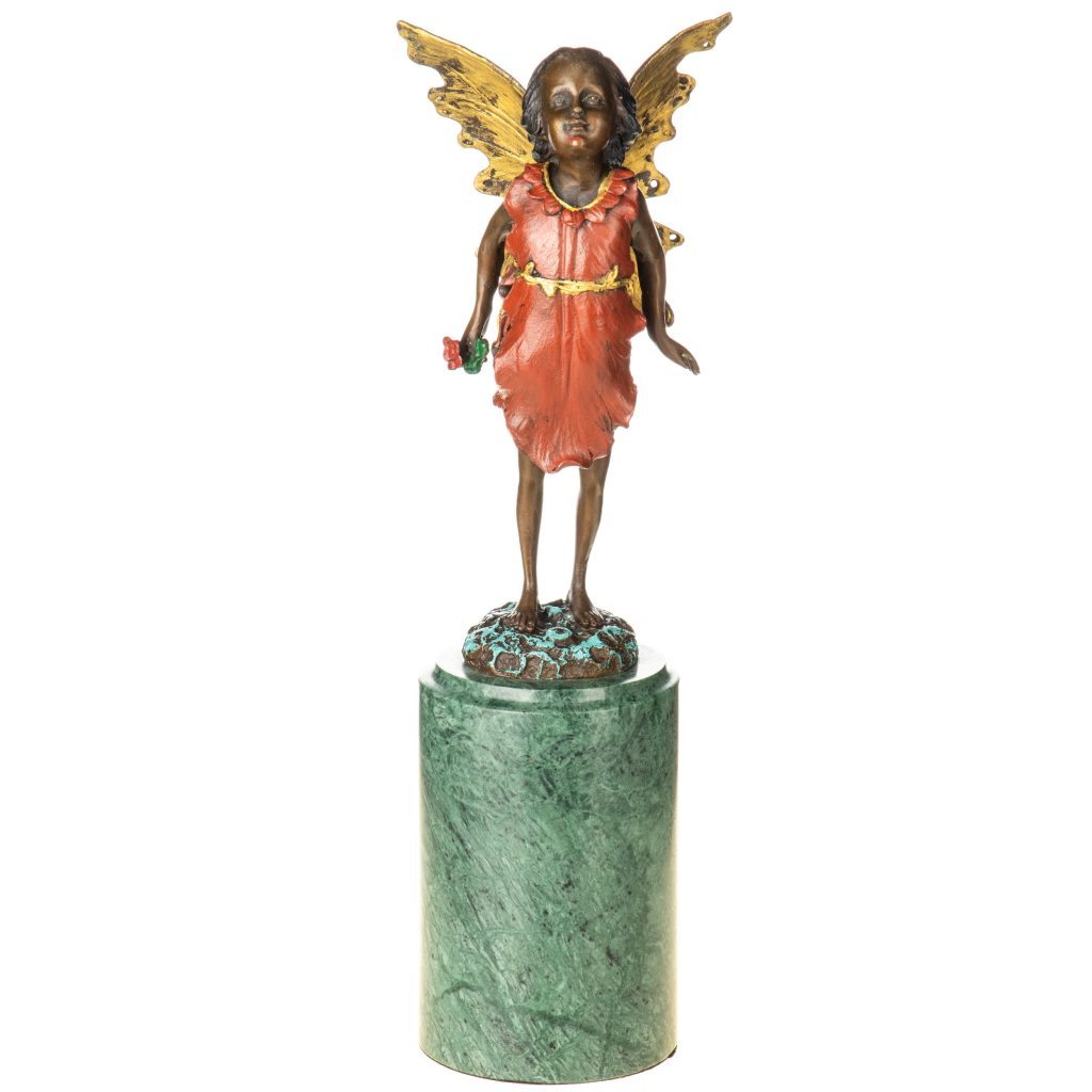Farbige Bronzefigur Elfe 31x9x8cm Farbige-Bronzefigur-Elfe-31x9x8cm