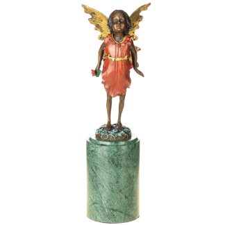 Farbige-Bronzefigur-Elfe-31x9x8cm