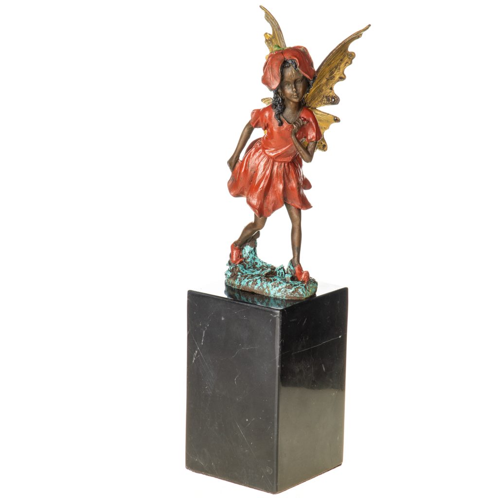 Farbige Bronzefigur Elfe 32x9x9cm Farbige-Bronzefigur-Elfe-32x9x9cm