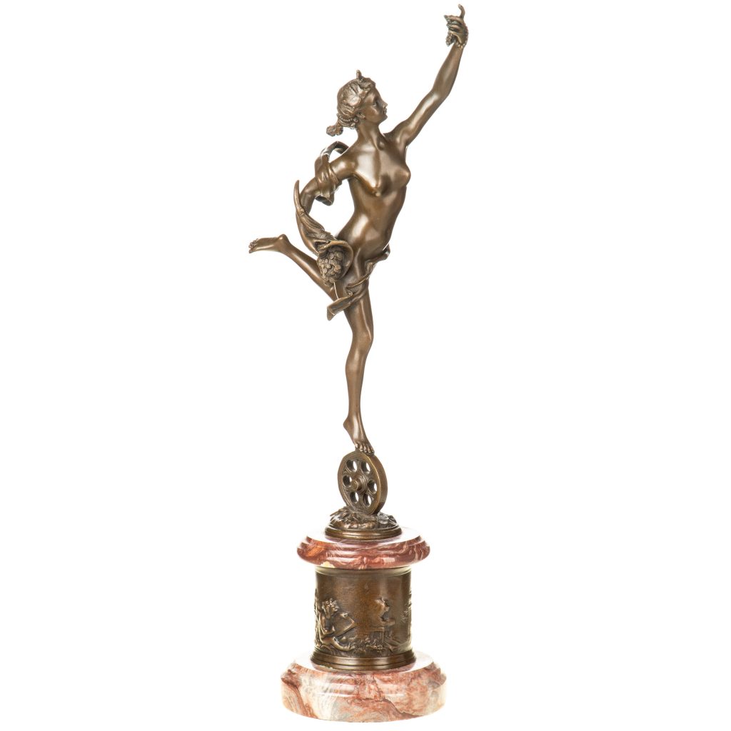 Mythologische Bronzefigur der Göttin Fortuna 48x18x12cm Mythologische-Bronzefigur-der-Goettin-Fortuna-48x18x12cm