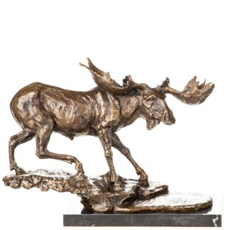 Bronzefigur Elch 38x52x19cm Bronzefigur-Elch-38x52x19cm