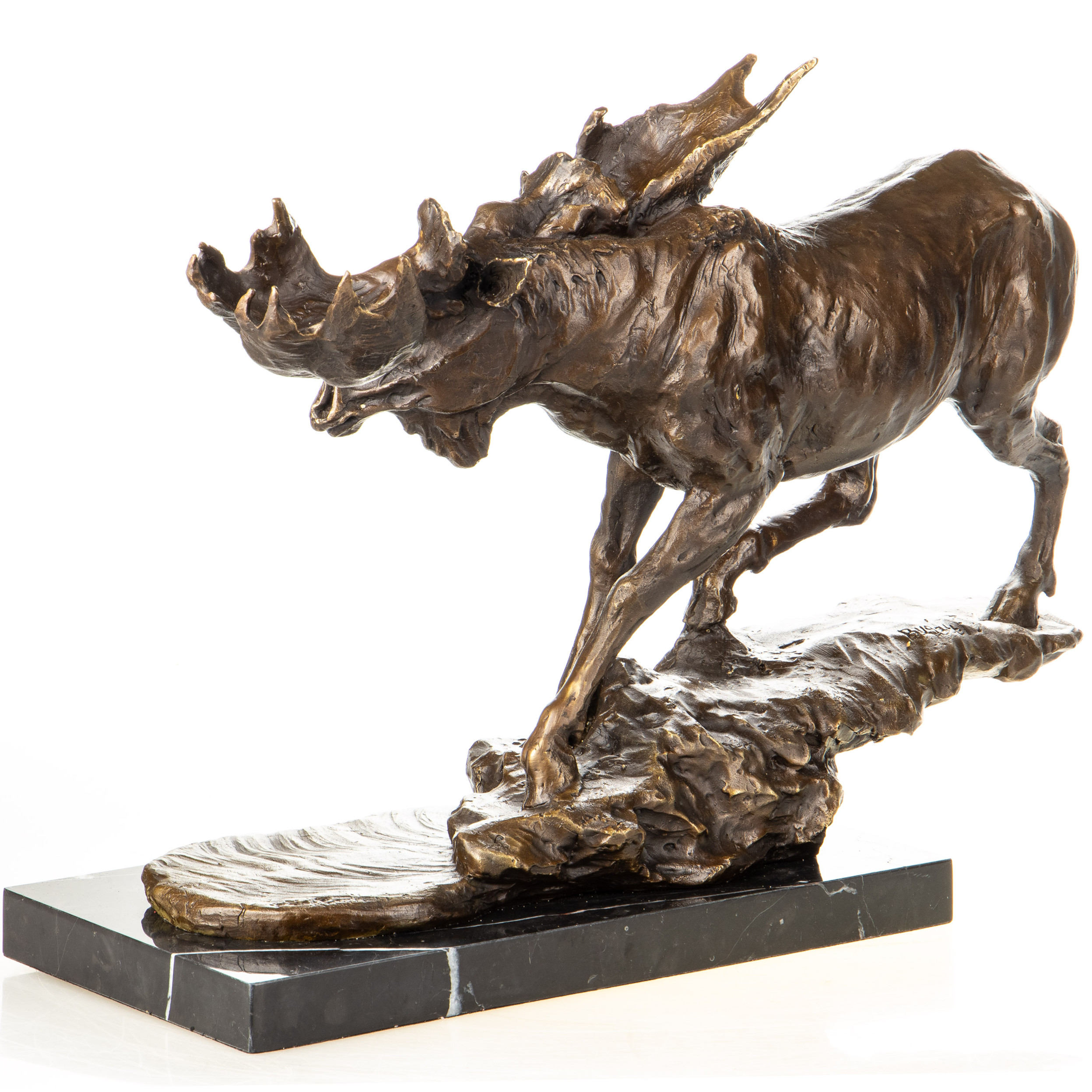 Bronzefigur Elch 38x52x19cm3 Bronzefigur Elch 38x52x19cm – Bild 3