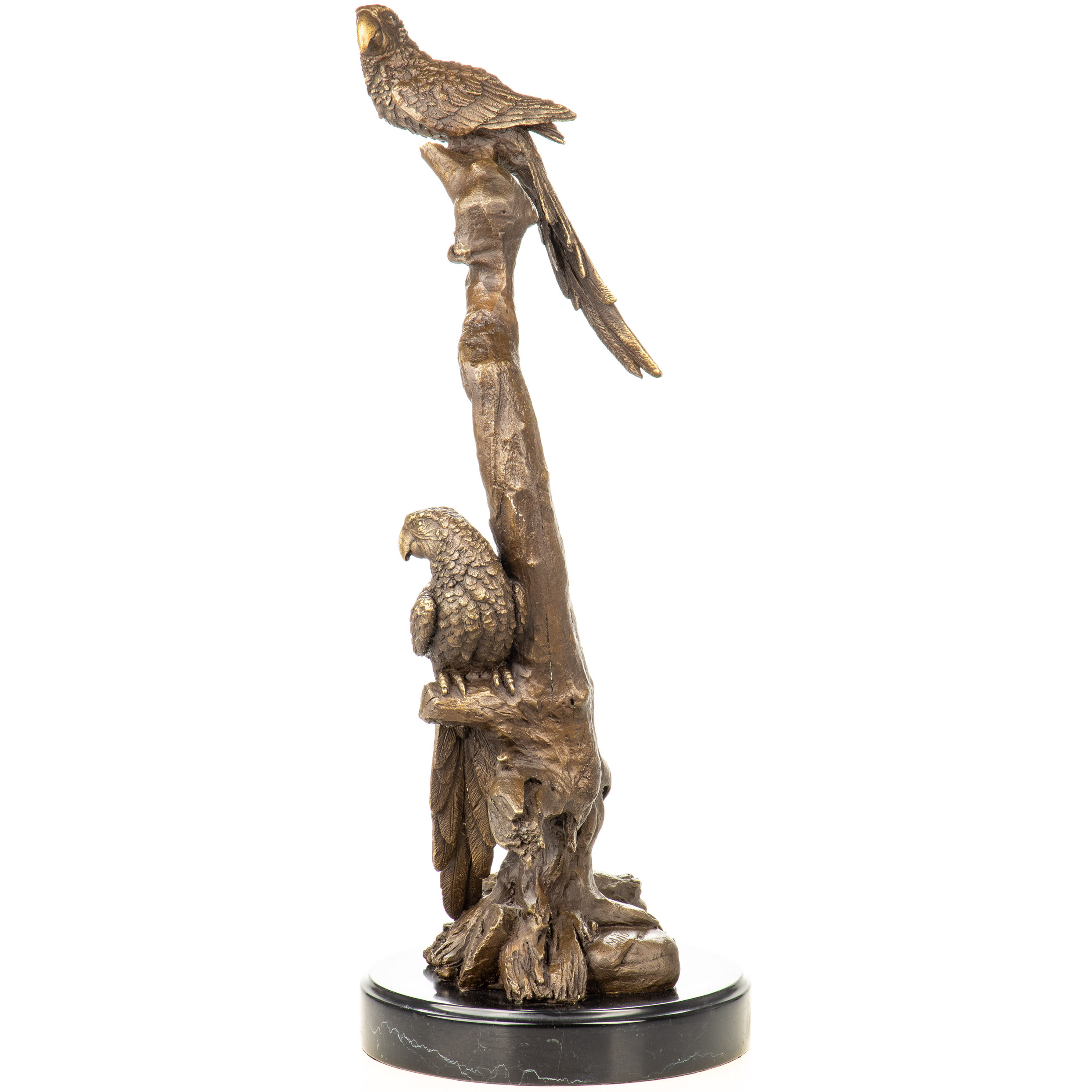 Bronzefigur Papageien 57x22x22cm2 Bronzefigur-Papageien-57x22x22cm2