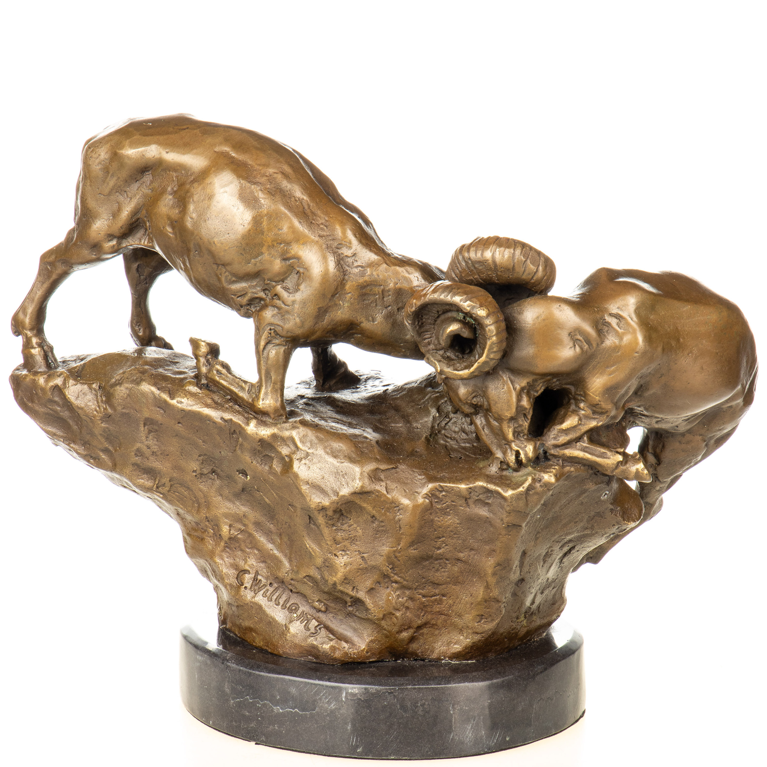 Bronzefigur Steinböcke 23x28x17cm3 Bronzefigur-Steinboecke-23x28x17cm3