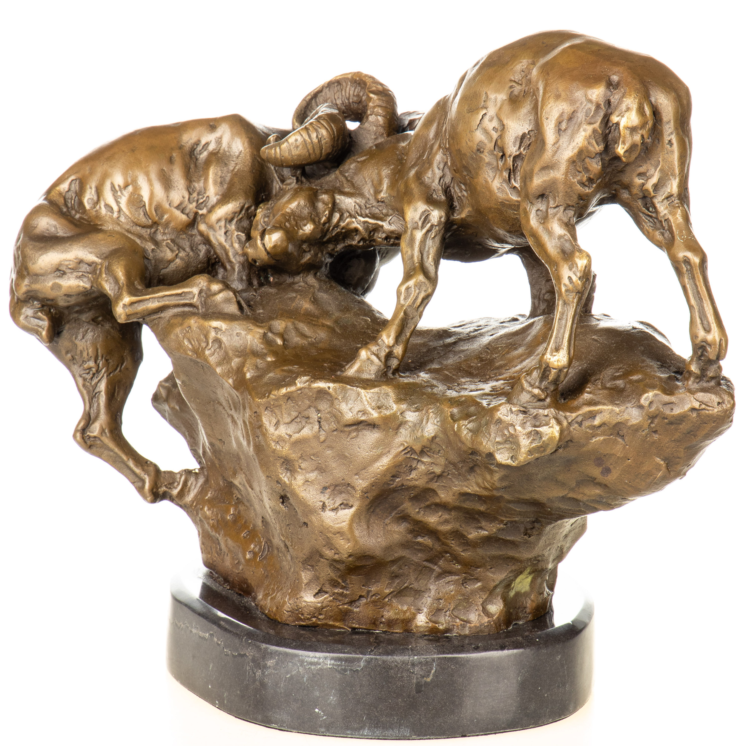 Bronzefigur Steinböcke 23x28x17cm5 Bronzefigur Steinböcke 23x28x17cm – Bild 3