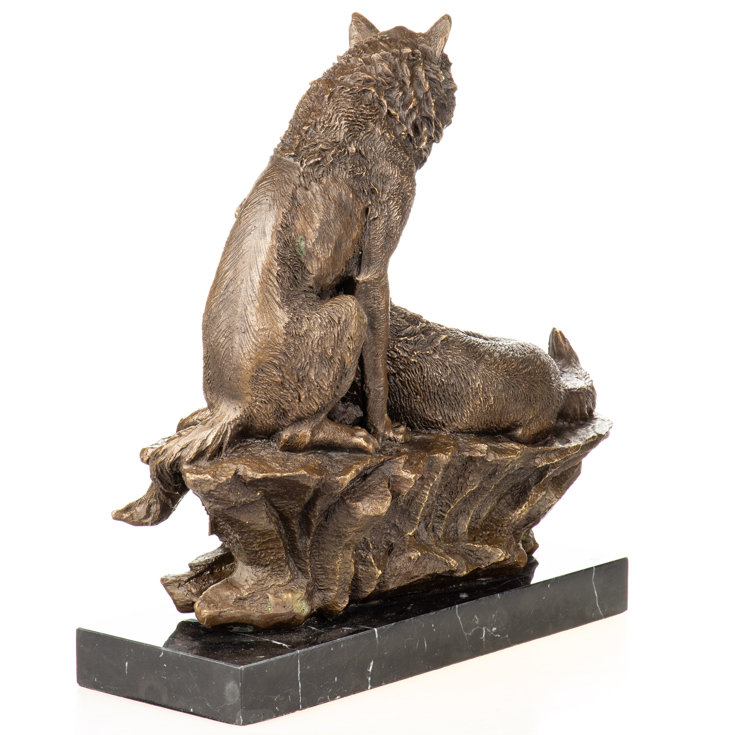 Bronzefigur Wölfe 35x35x15cm4 Bronzefigur Wölfe 35x35x15cm – Bild 4