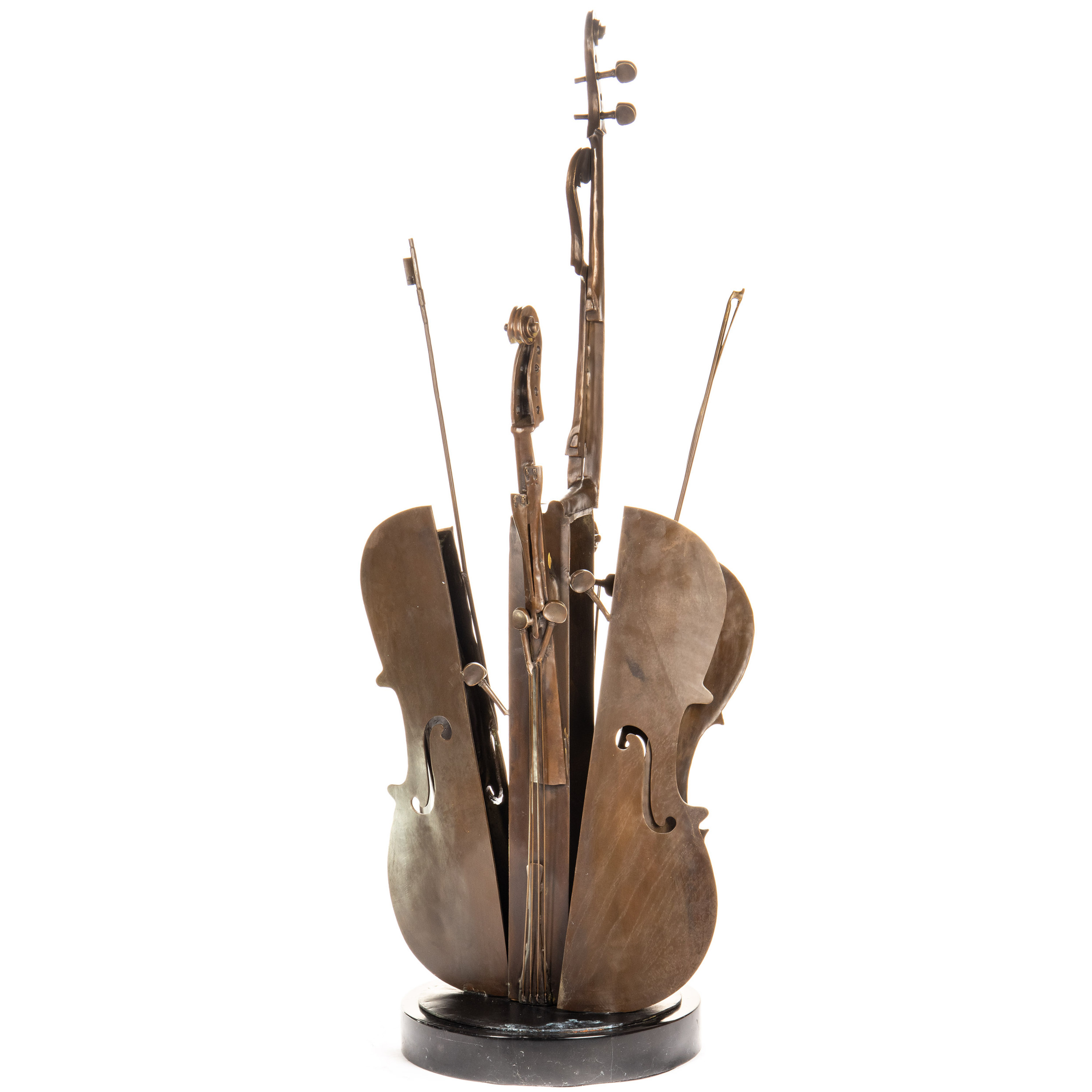 Moderne Bronzefigur Cello 155x62x45cm Moderne Bronzefigur Cello 155x62x45cm