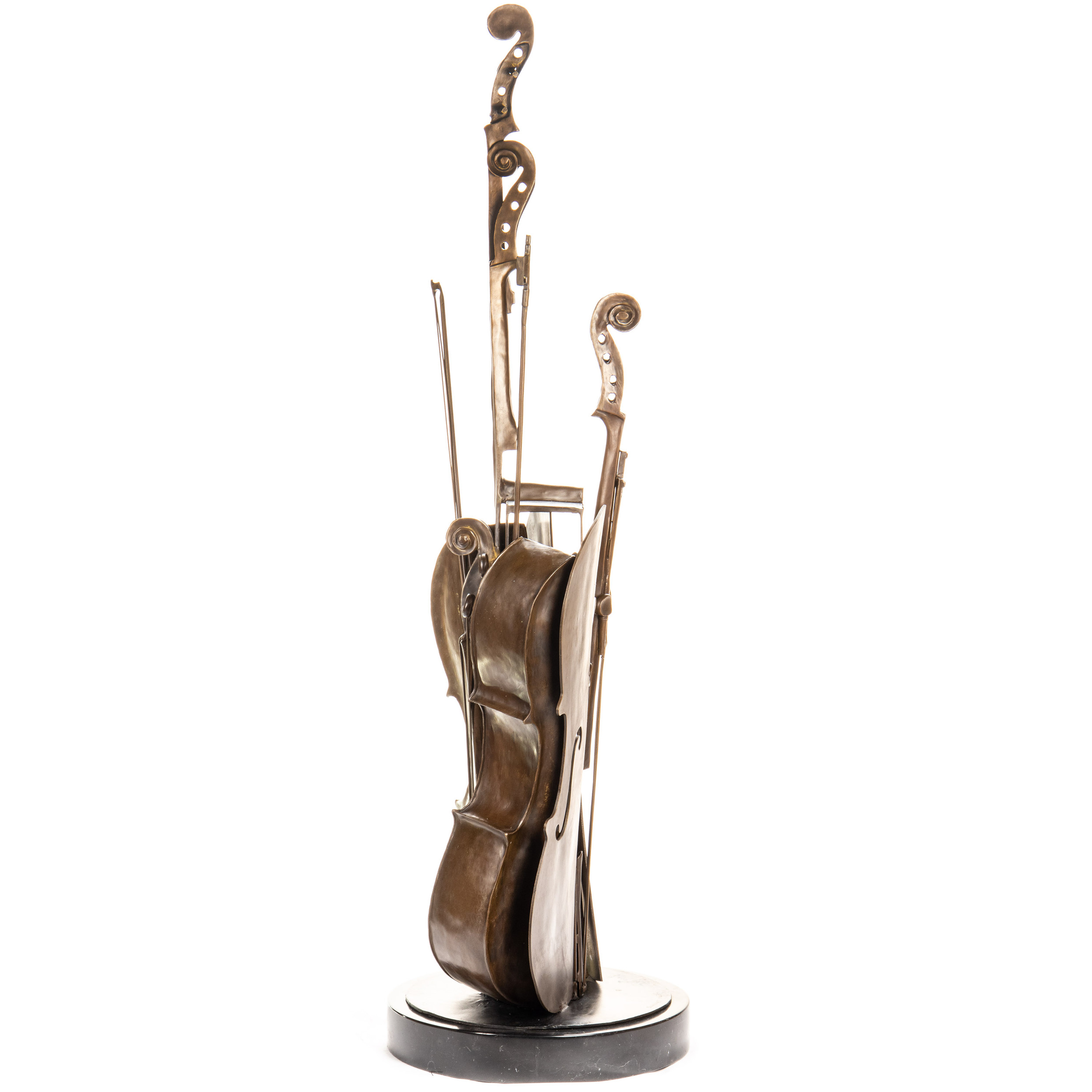 Moderne Bronzefigur Cello 155x62x45cm3 Moderne Bronzefigur Cello 155x62x45cm – Bild 3