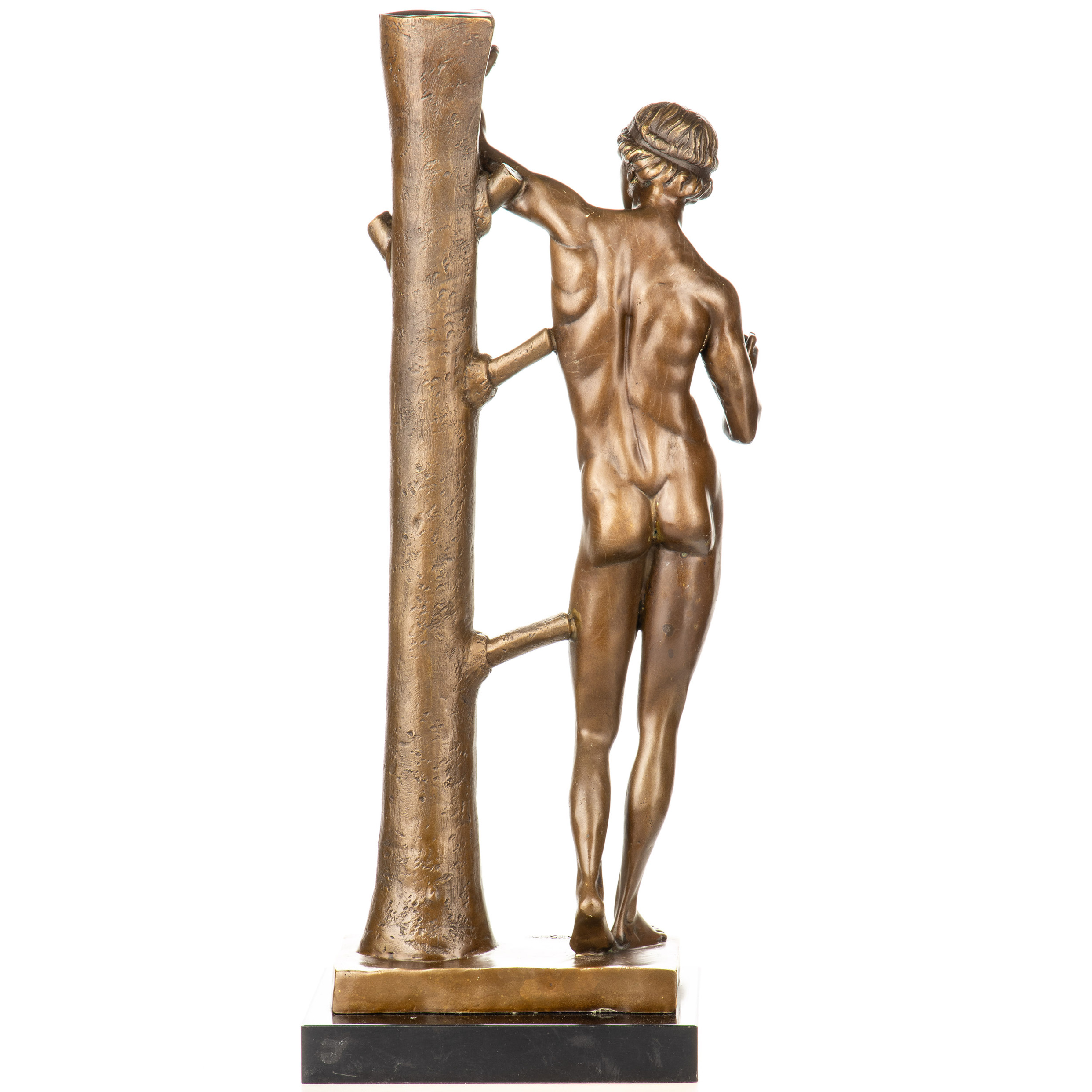 Mythologische Bronzefigur Männlicher Akt mit Eidechse Apollo Sauroktonos 53x20x18cm3 Mythologische Bronzefigur Männlicher Akt mit Eidechse Apollo Sauroktonos 53x20x18cm – Bild 3