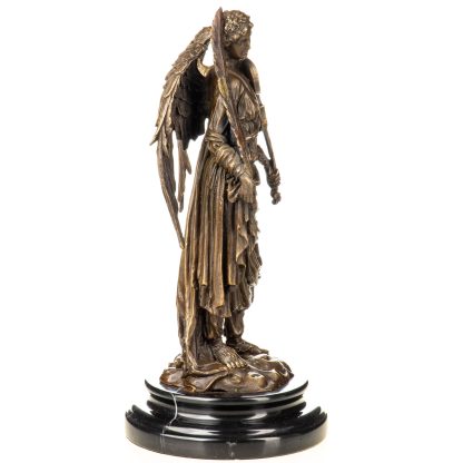 Bronzefigur Engel mit Violine und Feder 32x16x15cm2