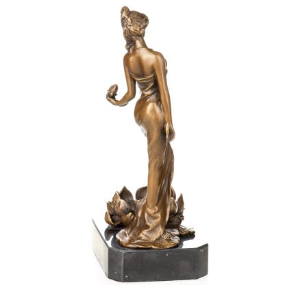 Bronzefigur Frau mit Blumen 24x12x9cm2