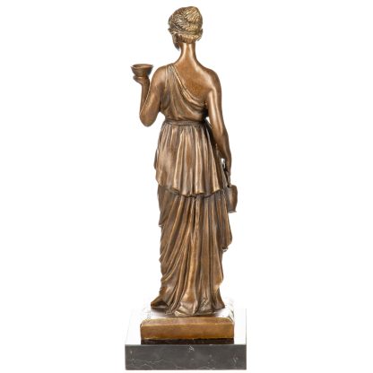 Bronzefigur Frau mit Krug und Becher 40x13x13cm – Bild 3