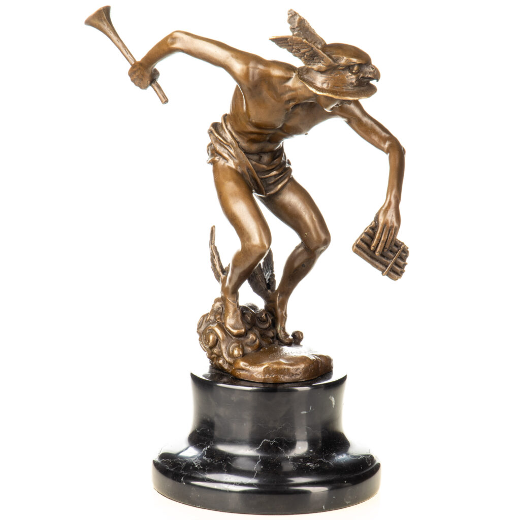 Bronzefigur Hermes 33x25x16cm Bronzefigur Hermes 33x25x16cm