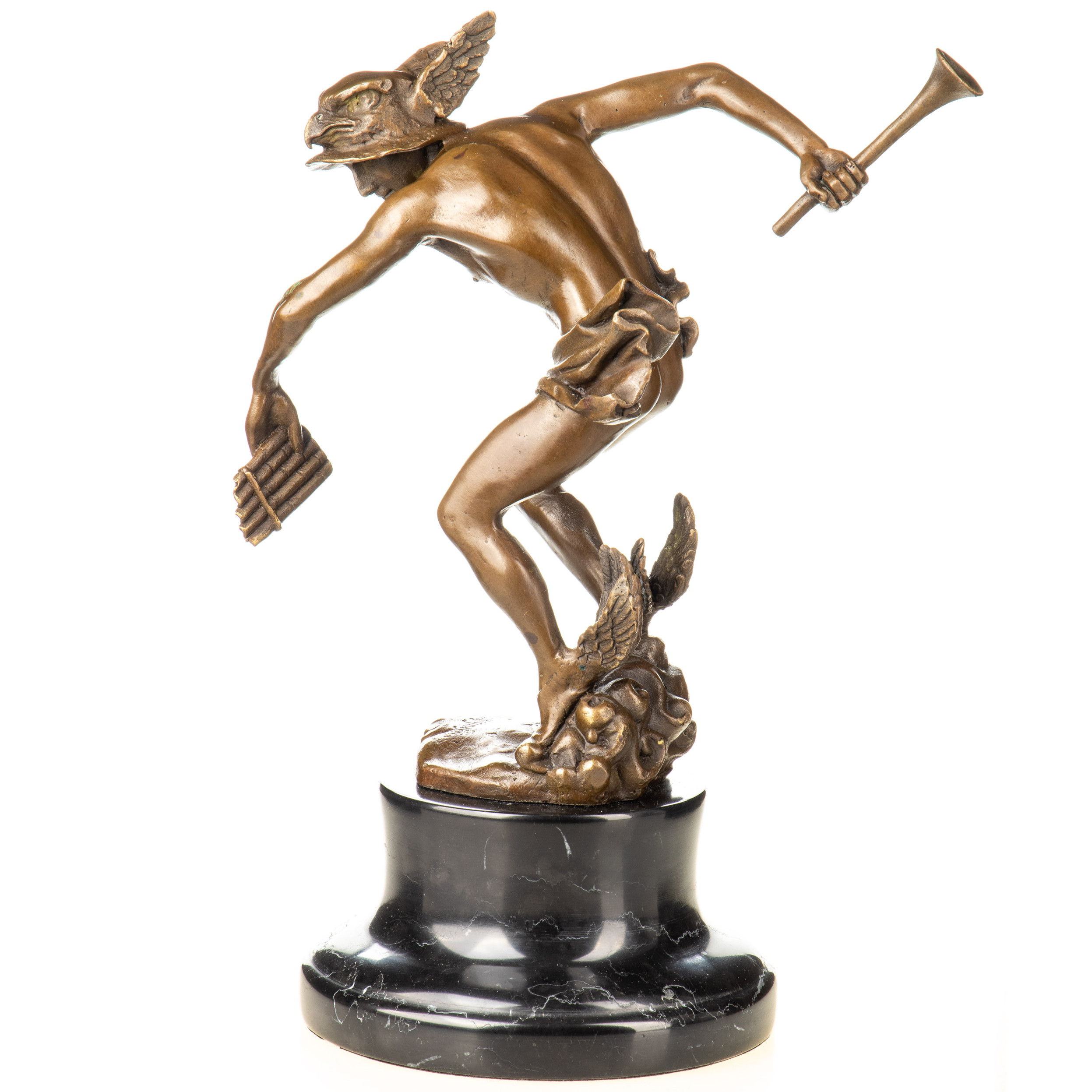 Bronzefigur Hermes 33x25x16cm3 Bronzefigur Hermes 33x25x16cm – Bild 3