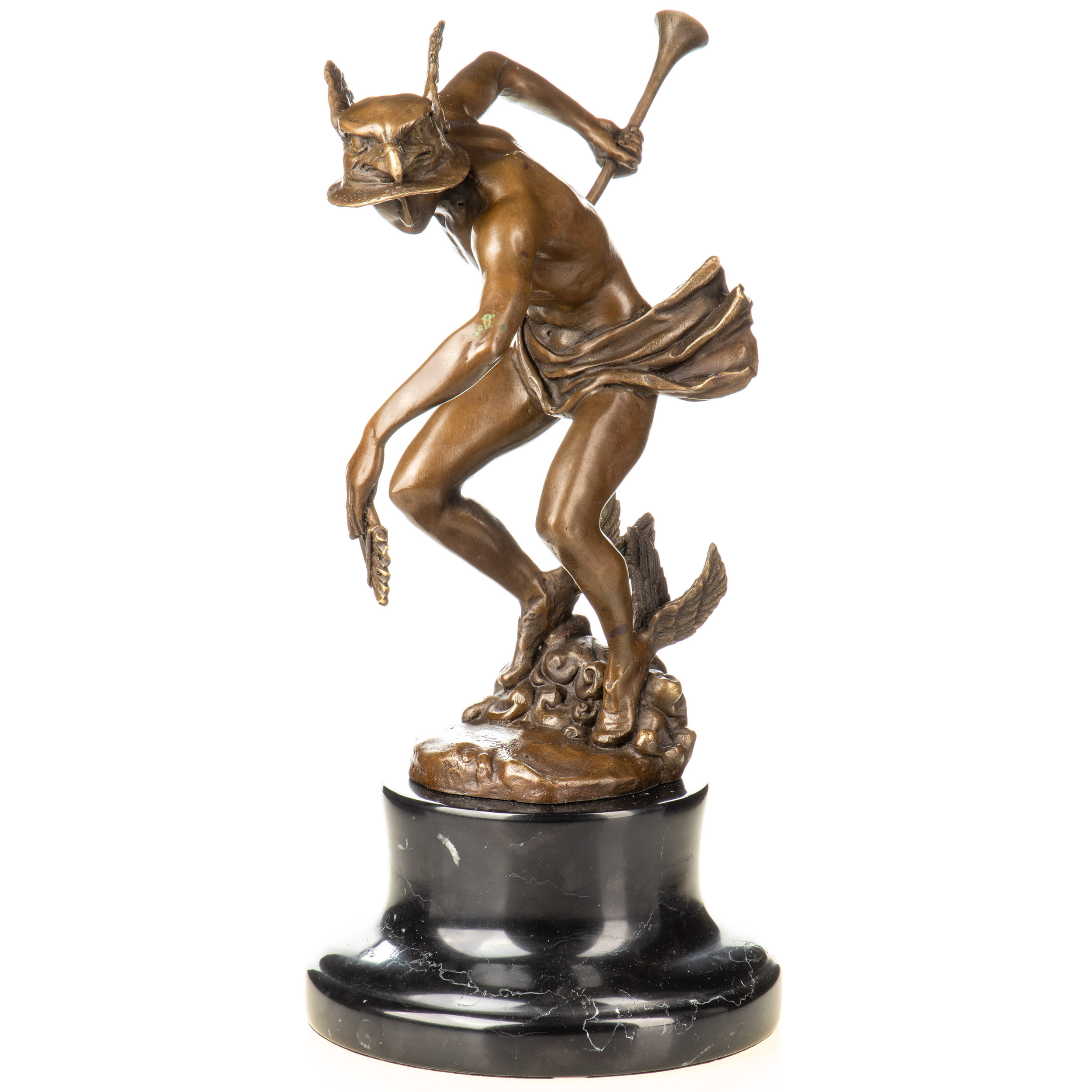 Bronzefigur Hermes 33x25x16cm4 Bronzefigur Hermes 33x25x16cm – Bild 4
