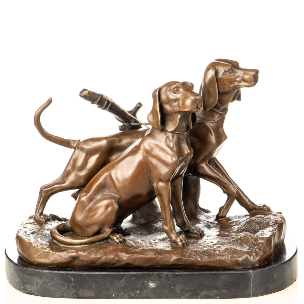 Bronzefigur Jagdhunde 25x32x18cm Bronzefigur Jagdhunde 25x32x18cm