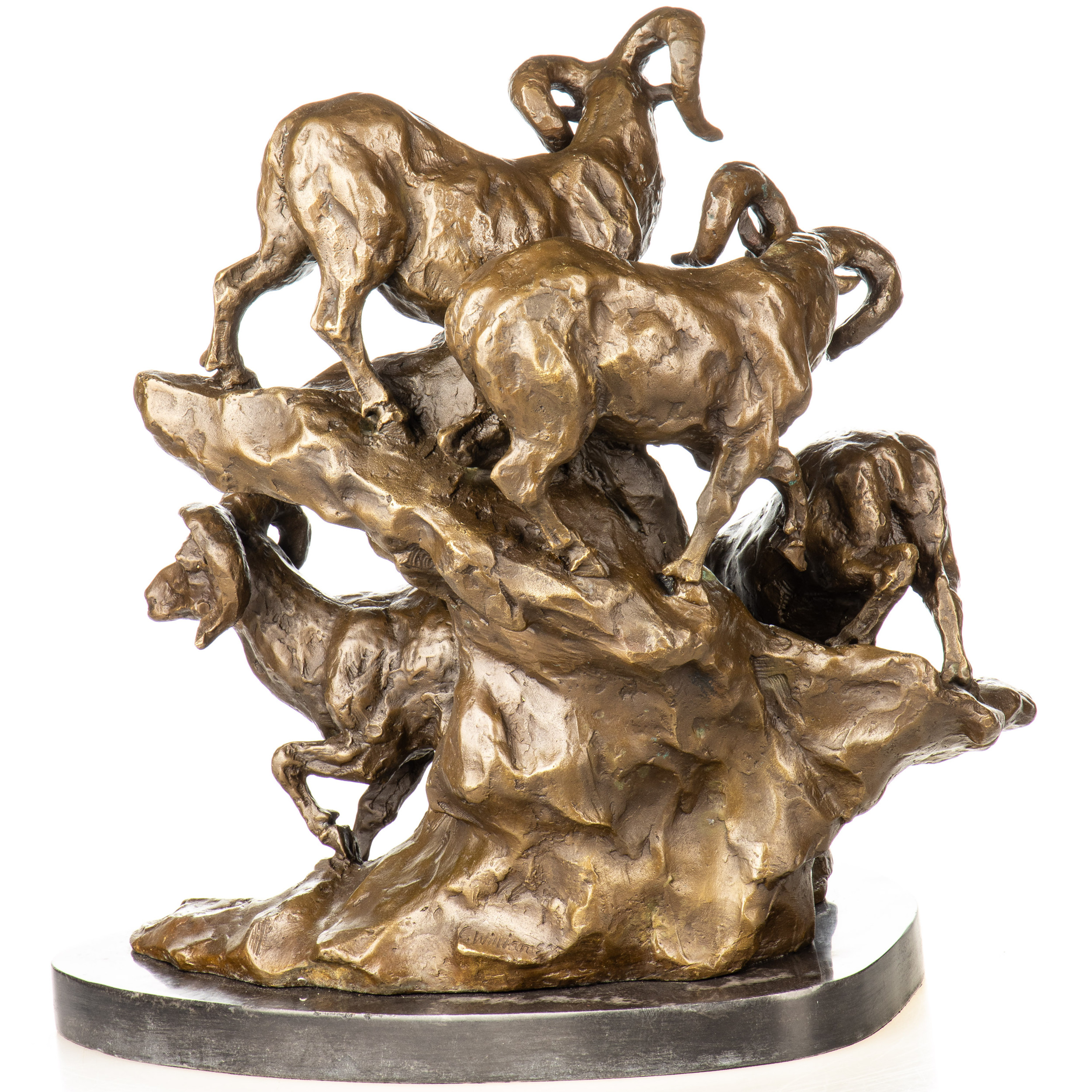Bronzefigur Steinböcke 40x44x28cm4 Bronzefigur Steinböcke 40x44x28cm – Bild 4