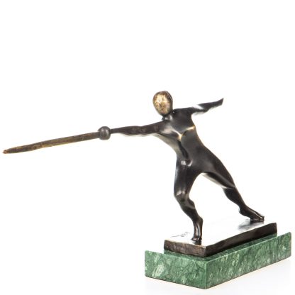 Moderne-Bronzefigur-Fechter-19x38x8cm2