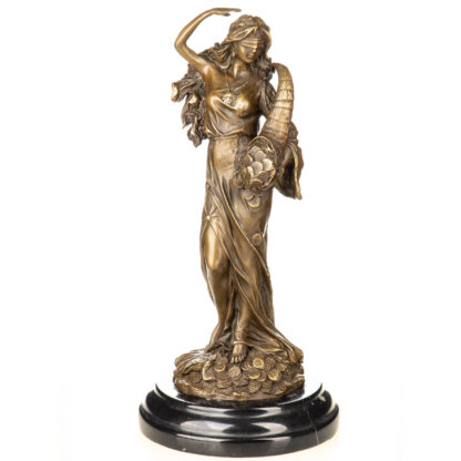 Mythologische-Bronzefigur-der-Goettin-Fortuna-30x14x14cm
