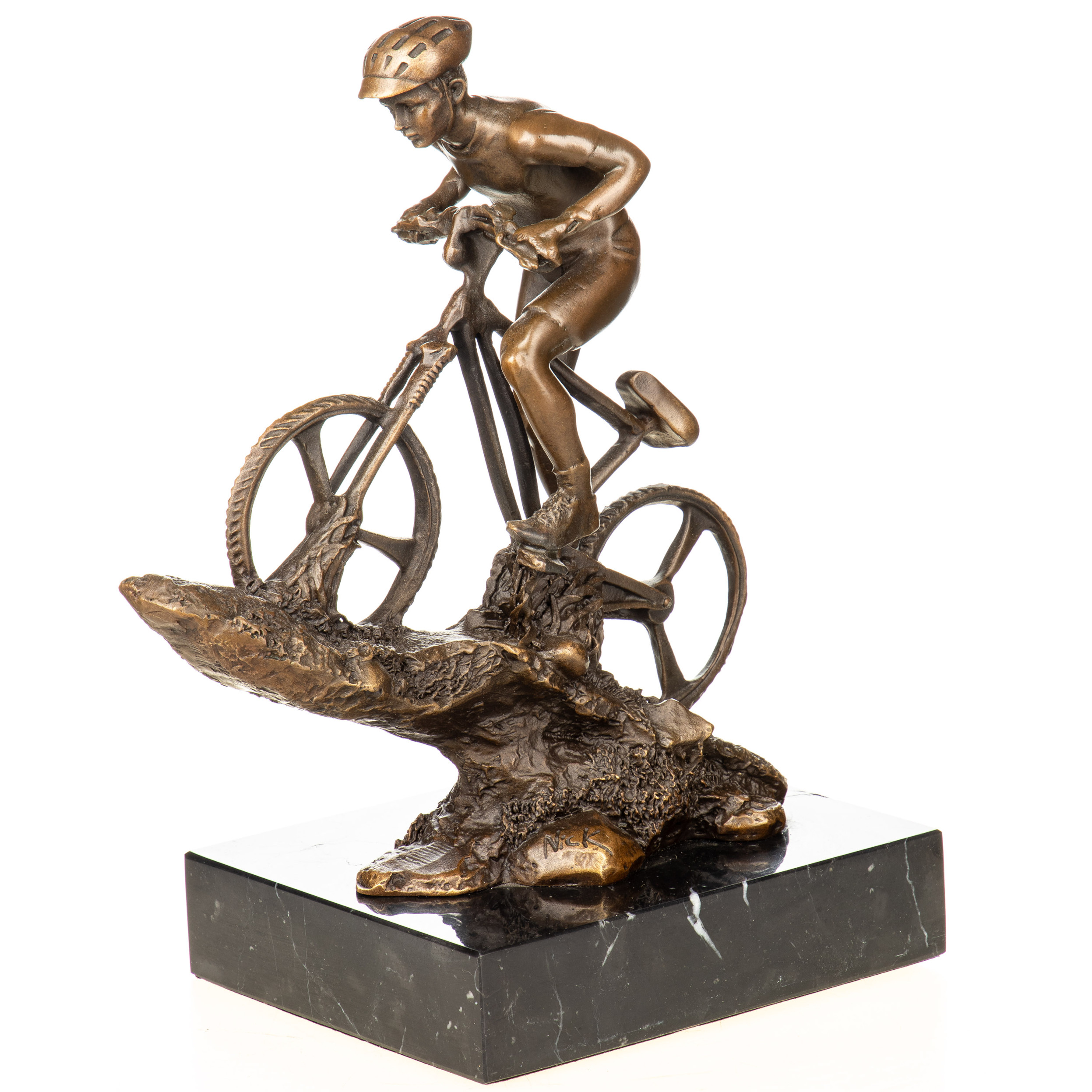 Bronzefigur Mountainbike Fahrer 26x21x12cm4 Bronzefigur Mountainbike Fahrer 26x21x12cm – Bild 4