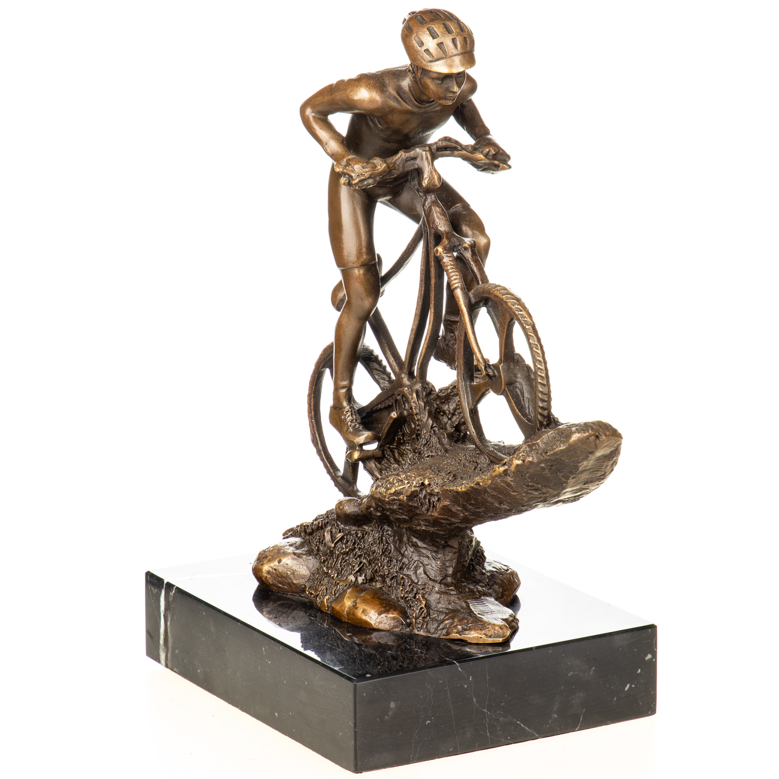 Bronzefigur Mountainbike Fahrer 26x21x12cm5 Bronzefigur Mountainbike Fahrer 26x21x12cm – Bild 5